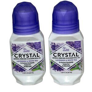 2 Pack Crystal Lavender & White Tea Mineral Enriched Deodorant Roll-On